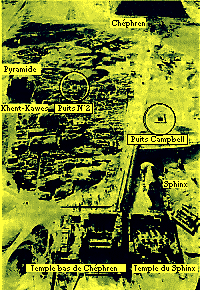 Vue arienne du centre du plateau de Guizeh